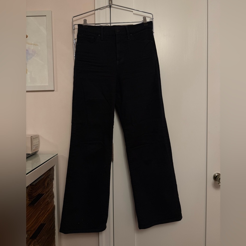 Express Black Wide Leg High Rise Jeans - Size 2S (Short)